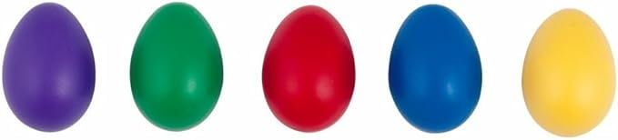 Westco Set of 5 Jumbo Plastic Egg Shakers (2.5in. Each; Age 0+; Sanitizable)