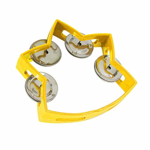 Westco Small Star Tambourine with 4 Jingles - Yellow