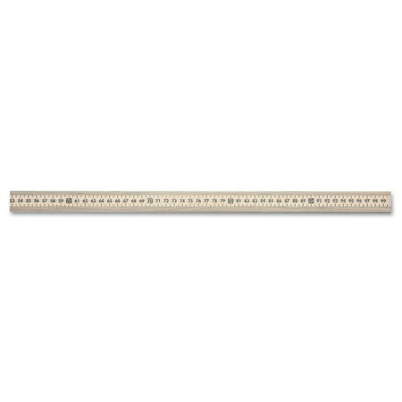 Westcott 10431 Wooden Meter Stick, Standard/metric, 39.5", Clear Lacquer Finish, 12/box