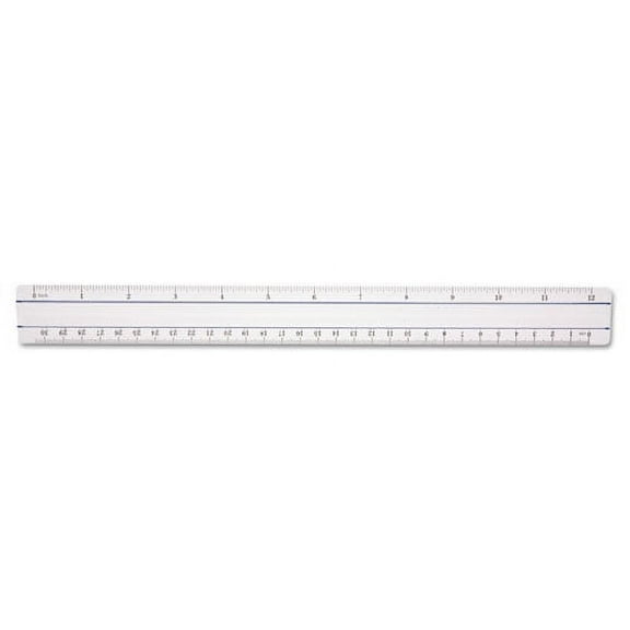 Westcott - 12" Magnifying Ruler, Plastic - Clear - Pack of 2