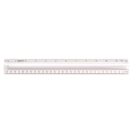 Westcott Data Processing Magnifying Ruler, 12", Plastic, Metric/Imperial, Clear, for Office, 1-Count