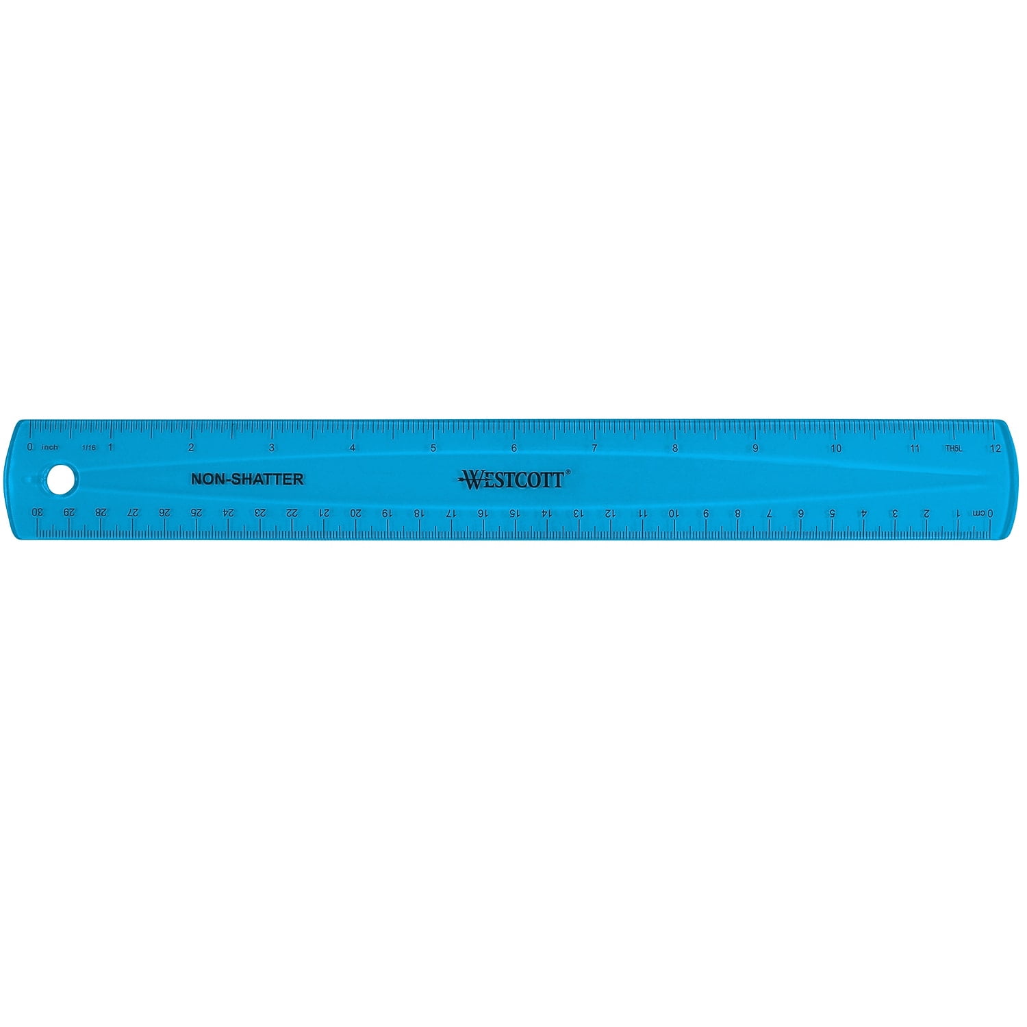 Westcott 12" Plastic Standard Ruler Assorted 12/Box (17721)