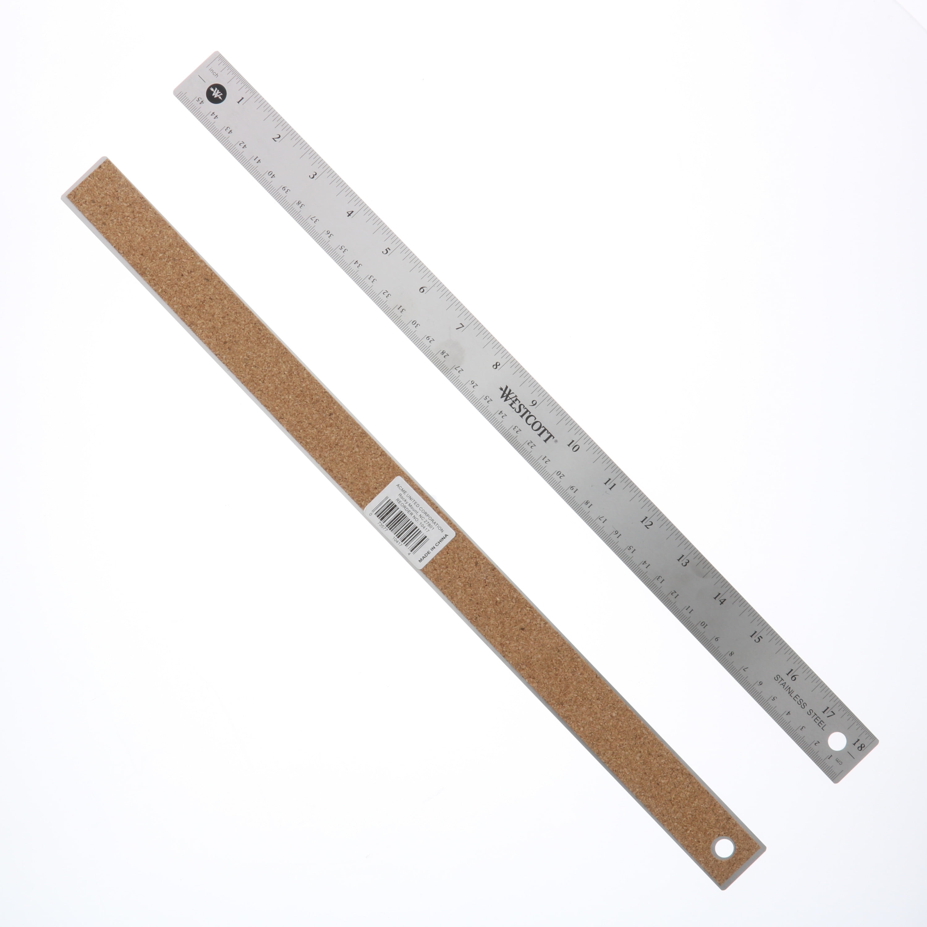 shopaztecs - Stainless Steel Corkback Ruler Inch/Metric 18 Inch