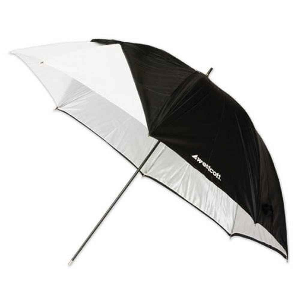 Pixapro 40" Black/Silver Photography Umbrella – Reflective Bounce Light Modifier For Studio Portraits