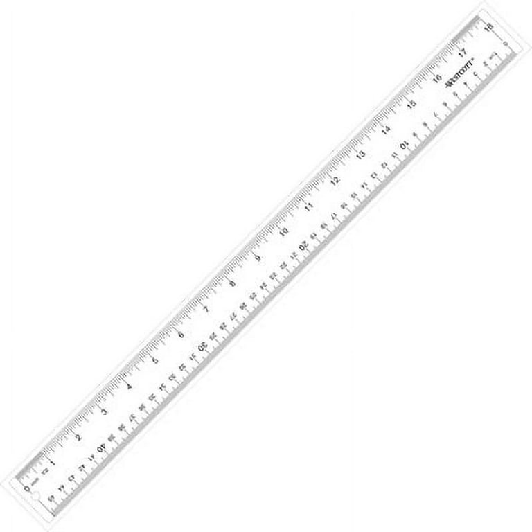Clear Flexible Acrylic Ruler, Standard/Metric, 12 Clear Flexible Acrylic Ruler, Standard/Metric, 12