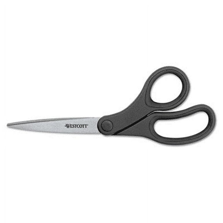 KleenEarth Basic Plastic Handle Scissors, Pointed Tip, 7 KleenEarth Basic Plastic Handle Scissors, Pointed Tip, 7