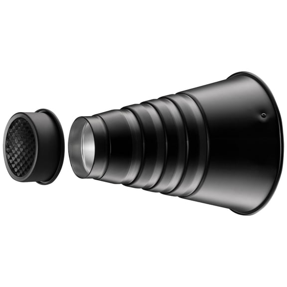 Westcott Snoot with Honeycomb Grid, Bowens-Mount, Silver/Black