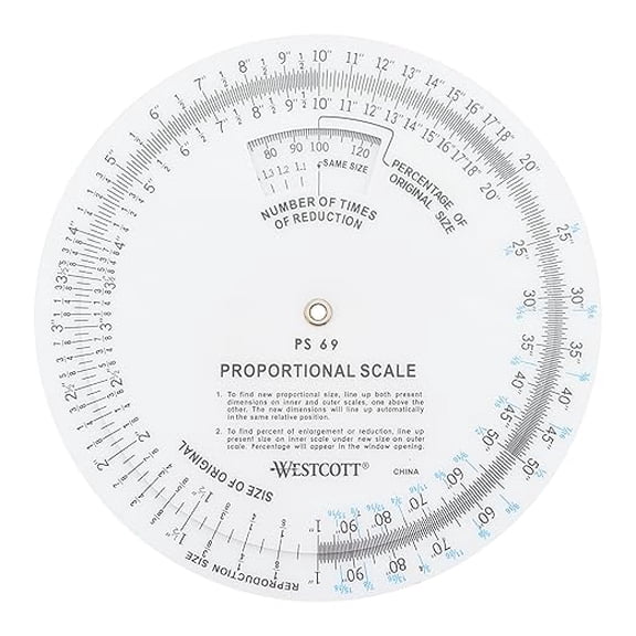 Westcott 5" Proportional Scale, White (PS-69)