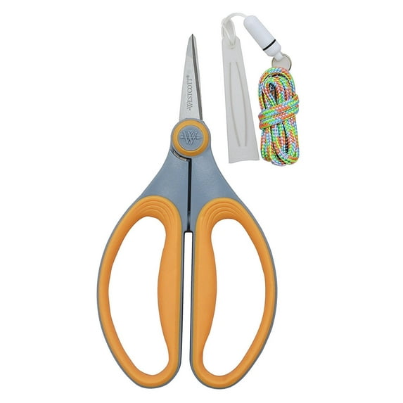 Westcott Titanium Bonded Precision Scissors, 6" with Lanyard
