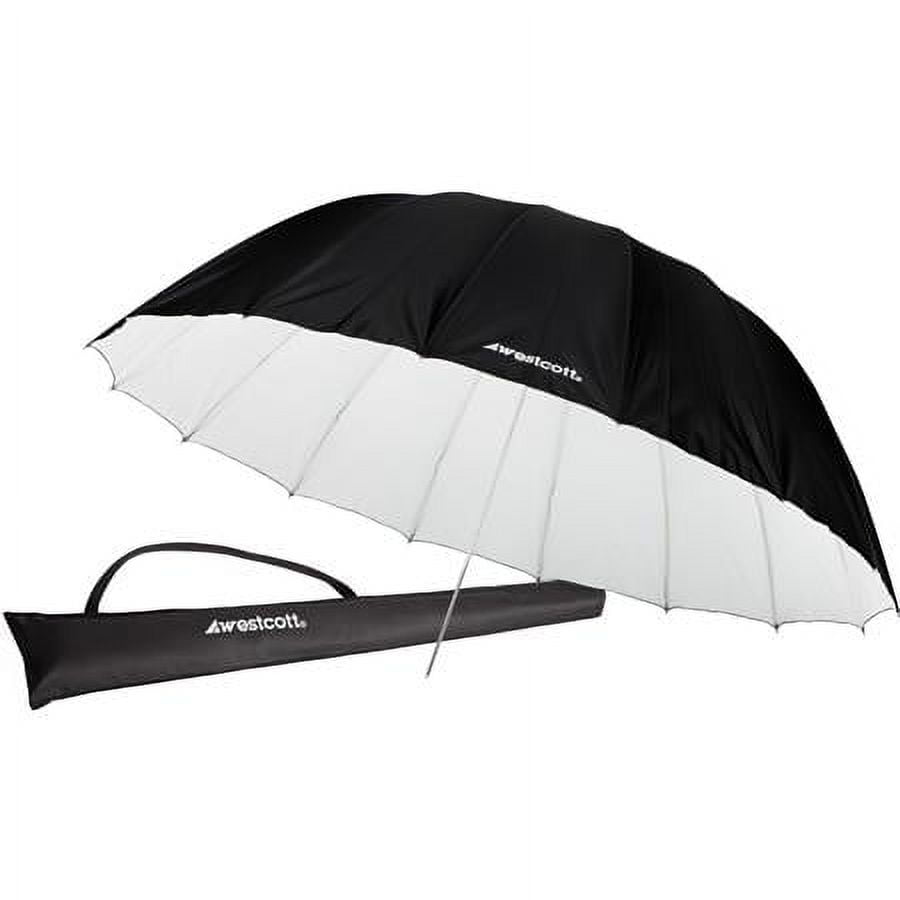 Westcott 7' White and Black Parabolic Umbrella with Fiberglass Frame