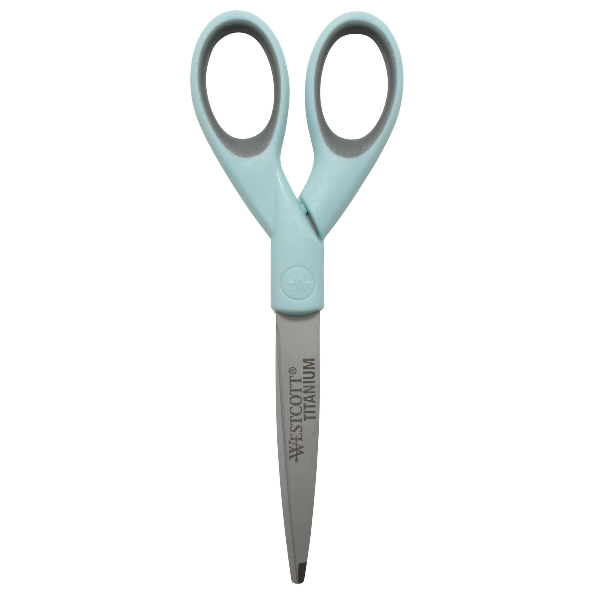 Westcott 7" Sewing Scissors, Titanium Bonded, Micro-tip, for Crafting, Sewing and Fabric, Light Blue, 1-Count