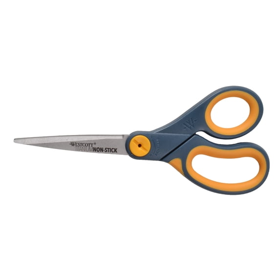 Westcott 8" Straight Titanium Bonded Non-Stick All-Purpose Scissors for High School