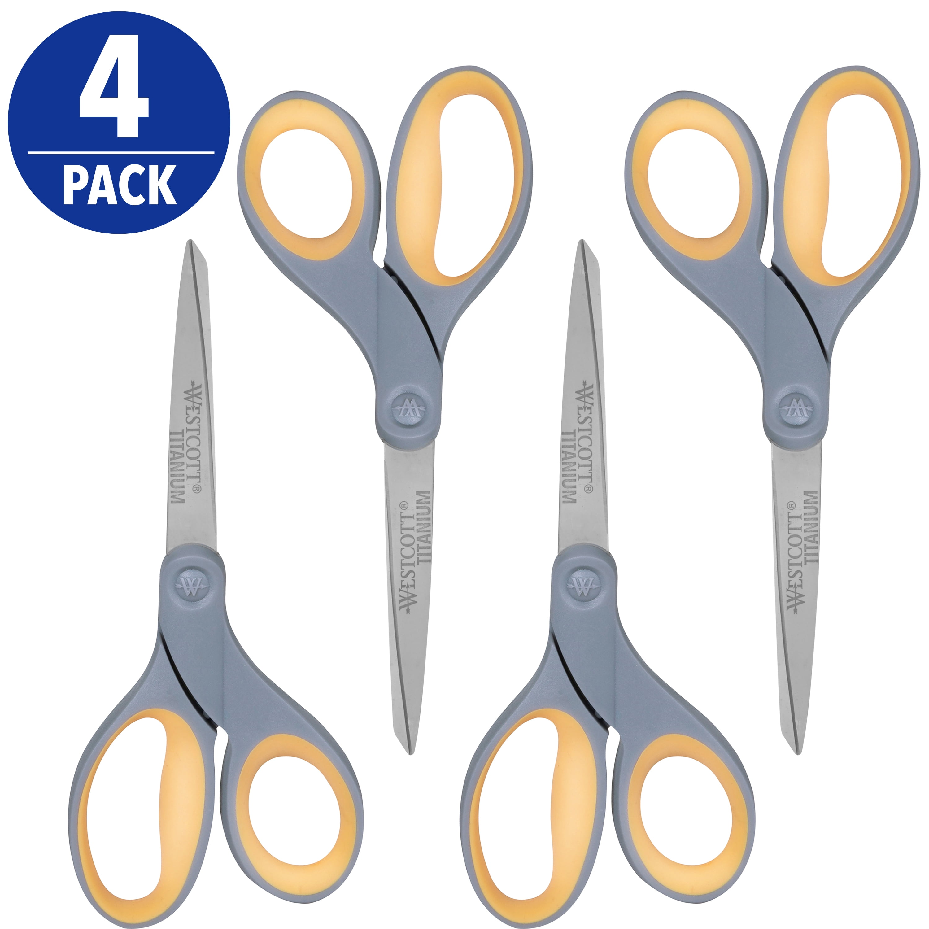 Westcott Titanium Bonded 8-Inch Scissors with Soft Ergonomic