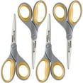 thumbnail image 1 of Westcott Titanium Bonded 8-Inch Scissors with Soft Ergonomic Handles, Gray/Yellow, 4 Pack, 1 of 11