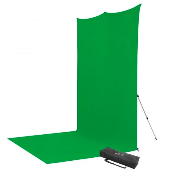 Westcott 8x13' X-Drop Pro Wrinkle-Resistant Backdrop Kit with Stand, Chroma-Key Green Screen Sweep