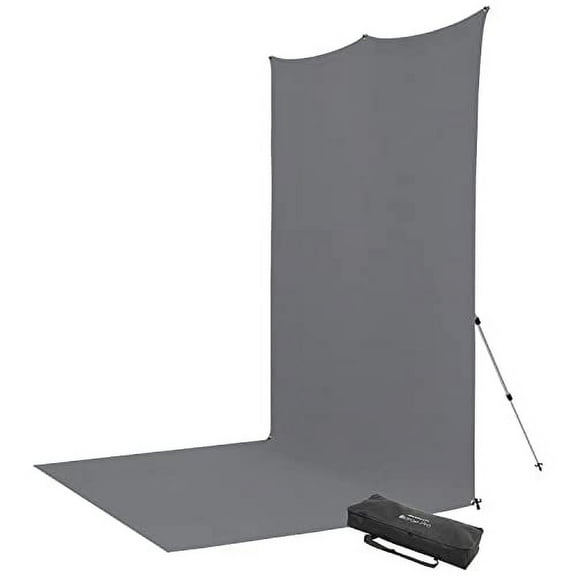 Westcott 8x13' X-Drop Pro Wrinkle-Resistant Backdrop Kit with Stand, Neutral Gray Sweep
