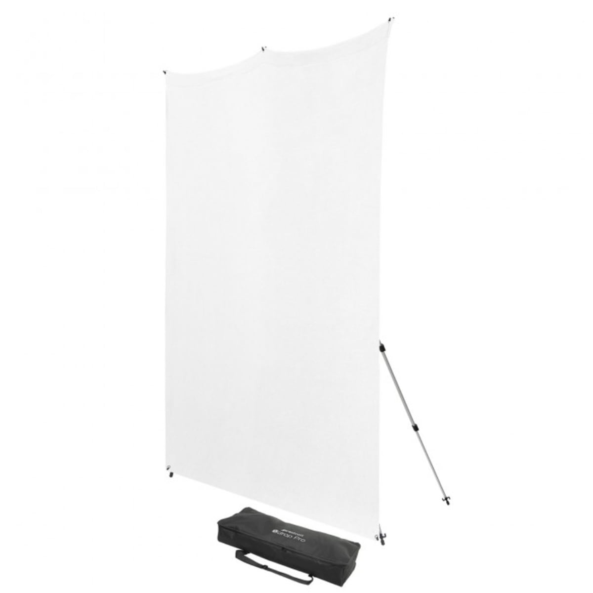 High-Key White 8' x 8' Wrinkle-Resistant Backdrop Kit with Stand
