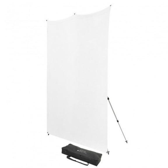 Westcott 8x8' X-Drop Pro Wrinkle-Resistant Backdrop Kit with Stand, High-Key White