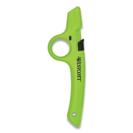 Westcott ACM17530 Retractable Box Cutter, Green - 6 per Box