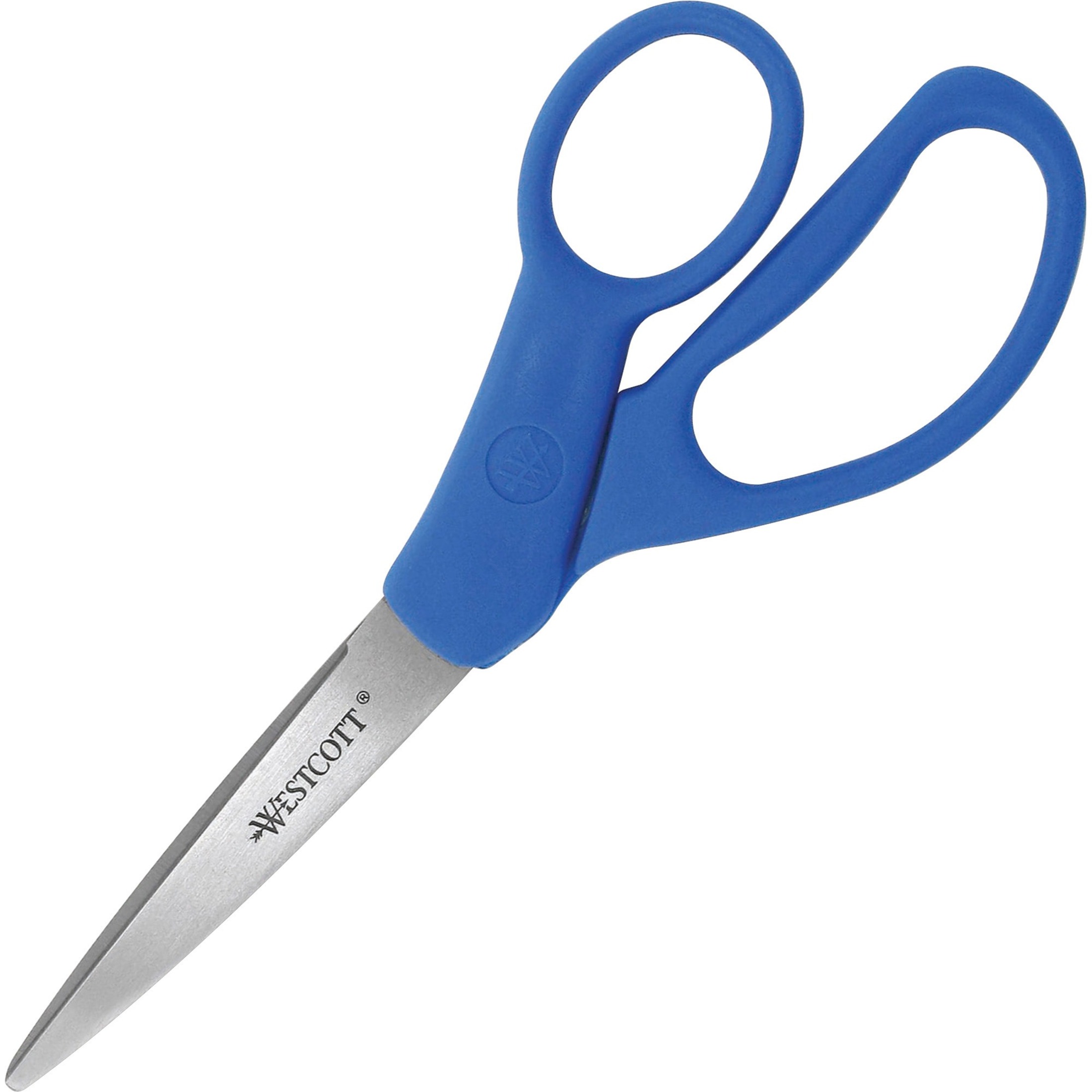 Westcott, ACM43217, Offset Handle Bent Stainless Steal Shears, 1 Each, Blue
