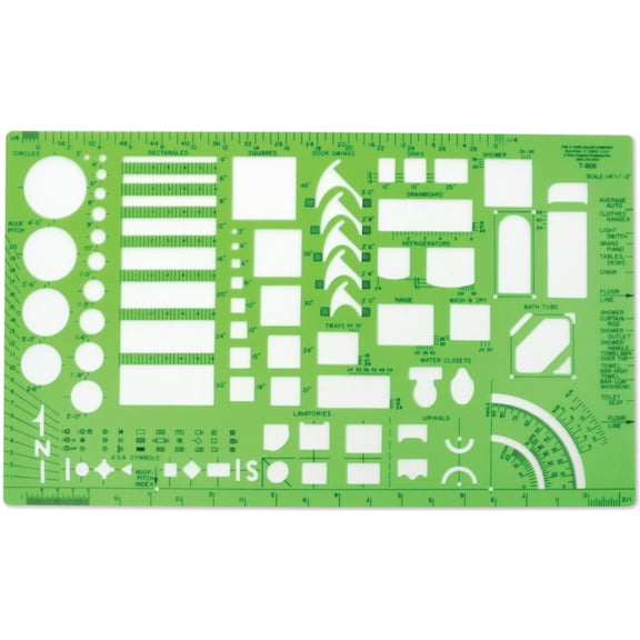 Westcott Technical Architectural Drawing Template (T-806)