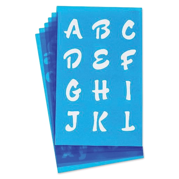 Westcott BetterLetter Plastic Letter Stencils - 3/4" & 1", Capital and Lower Case, Candy