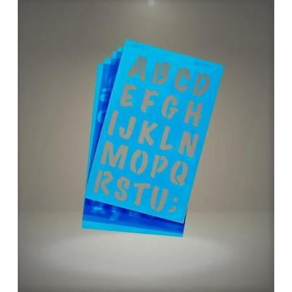 Westcott BetterLetter Plastic Letter Stencils - 3/4" & 1", Capital and Lower Case, Marker