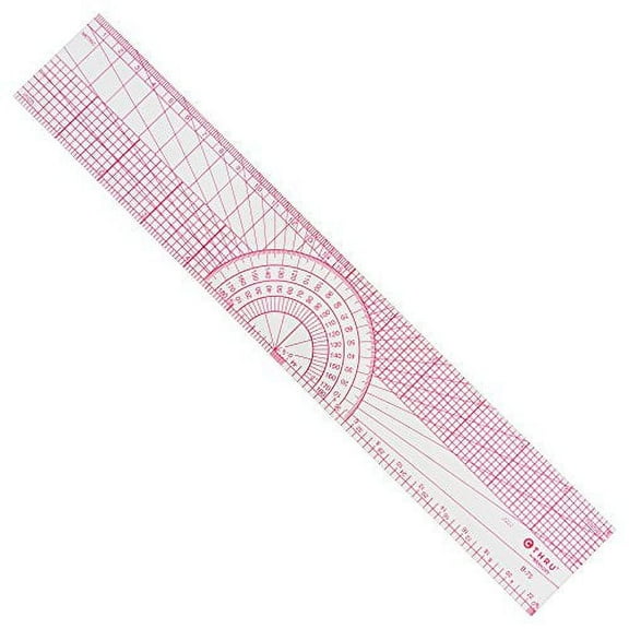 Westcott Beveled Protractor Ruler, 12", Transparent (B-75)