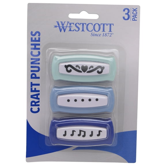 Westcott Boarders and Edging Paper Punch Set, for Craft, Multi-Color, 3 Piece