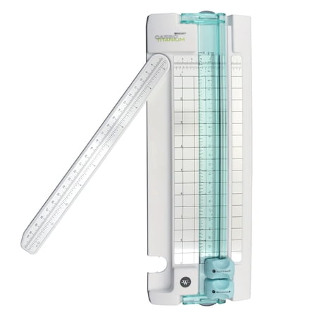 Westcott Carbo Titanium Narrow Body Paper Trimmer, 9", White, for Craft/Scrapbooking, 1-Count