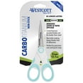 thumbnail image 1 of Westcott Carbo Titanium, Non-Stick Scissors, 5", for Craft, White/Blue, 1-Count, 1 of 11