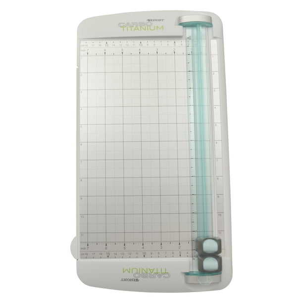 Westcott Carbo Titanium Wide Body Paper Trimmer, 12", White, for Craft