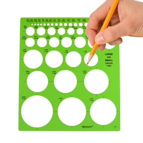 Westcott Circle Template, Large & Small Circles, Plastic, for Craft, 1-Count, Adult Use