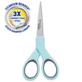 thumbnail interactive-video image 1 of Westcott 5-Inch Titanium Bonded Micro-Tip Crafting Scissors, Light Blue, 1 of 13