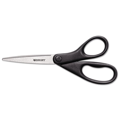 Westcott Design Line Stainless Steel Scissors, Metallic Black, 8" Long