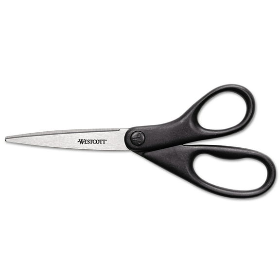 Westcott Design Line Stainless Steel Scissors, Metallic Black, 8" Long
