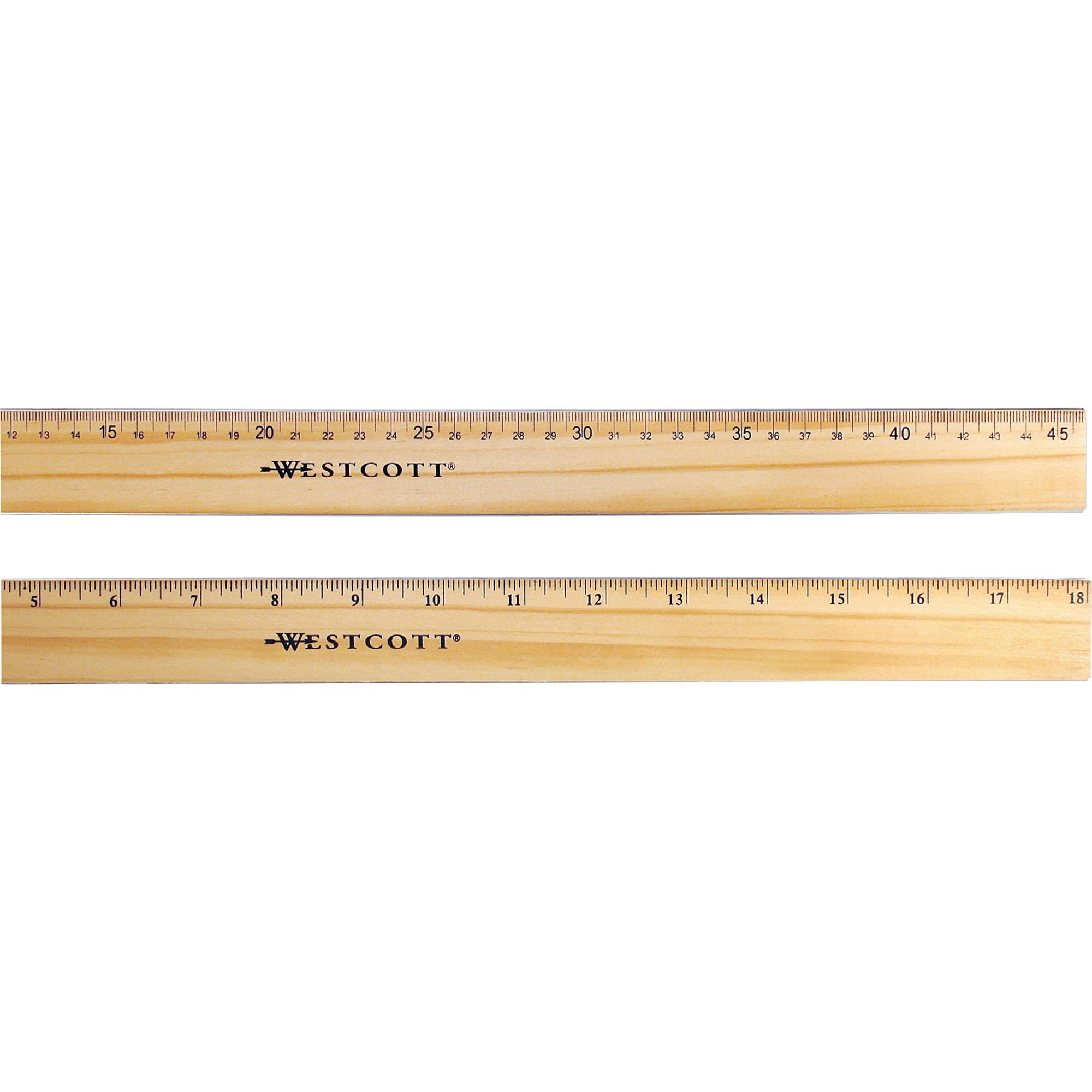AVM Enterprises, Inc - Flat Wood Ruler w/ Double Metal Edge