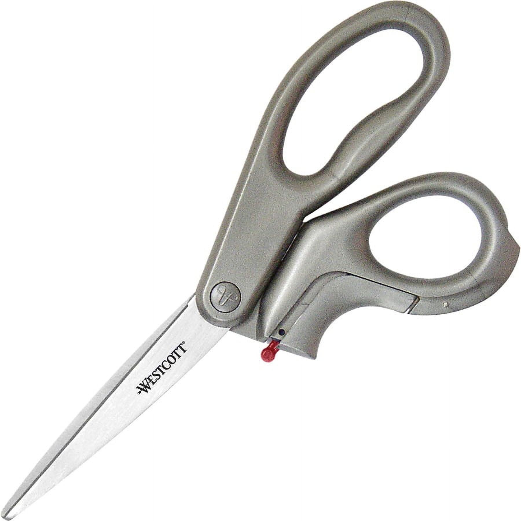 Westcott E-Z Open 8 Stainless Steel Multi-Purpose Scissors, Pointed Tip,  Gray (13227)