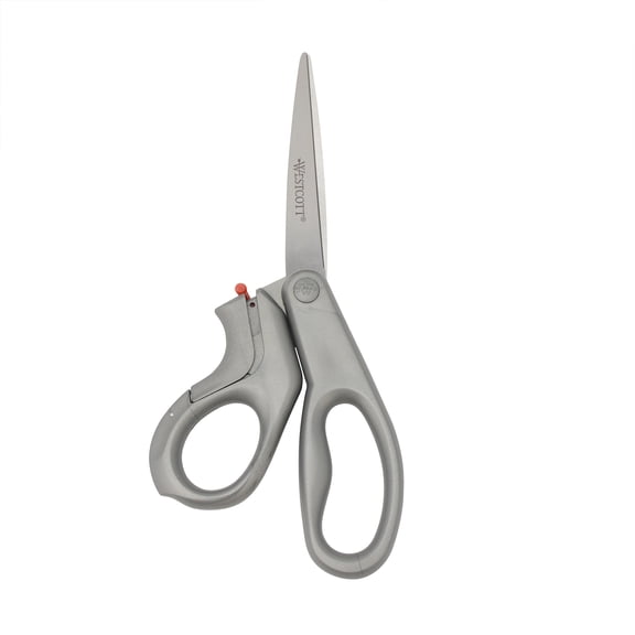 Westcott EZ-Open Scissors and Box Cutters, 8" Long, Grey