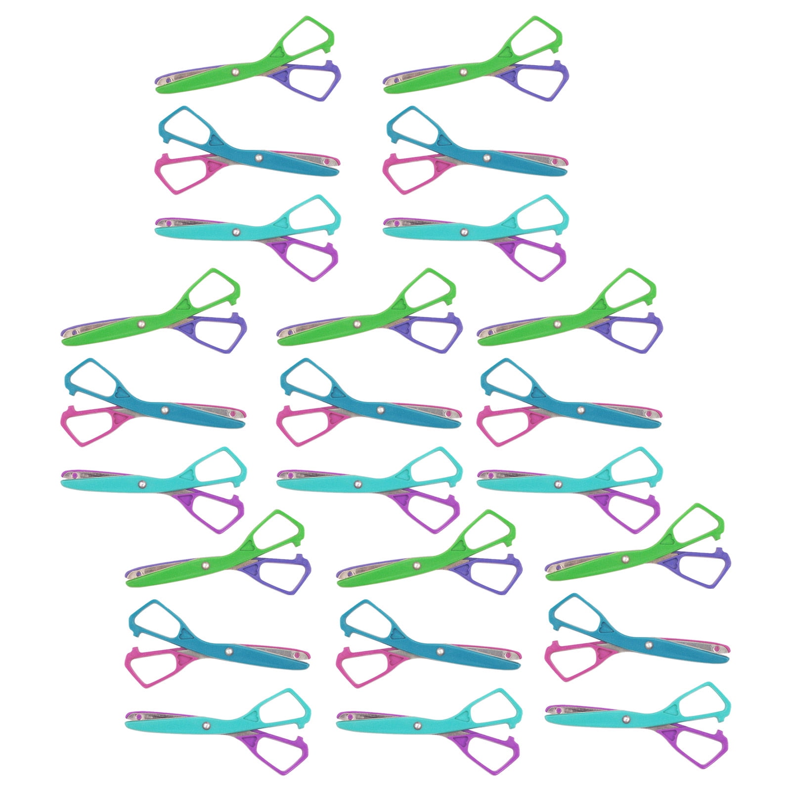 Westcott Economy Plastic Safety Scissors, 5-1/2" Blunt, Assorted Colors (No Color Choice), Pack of 24