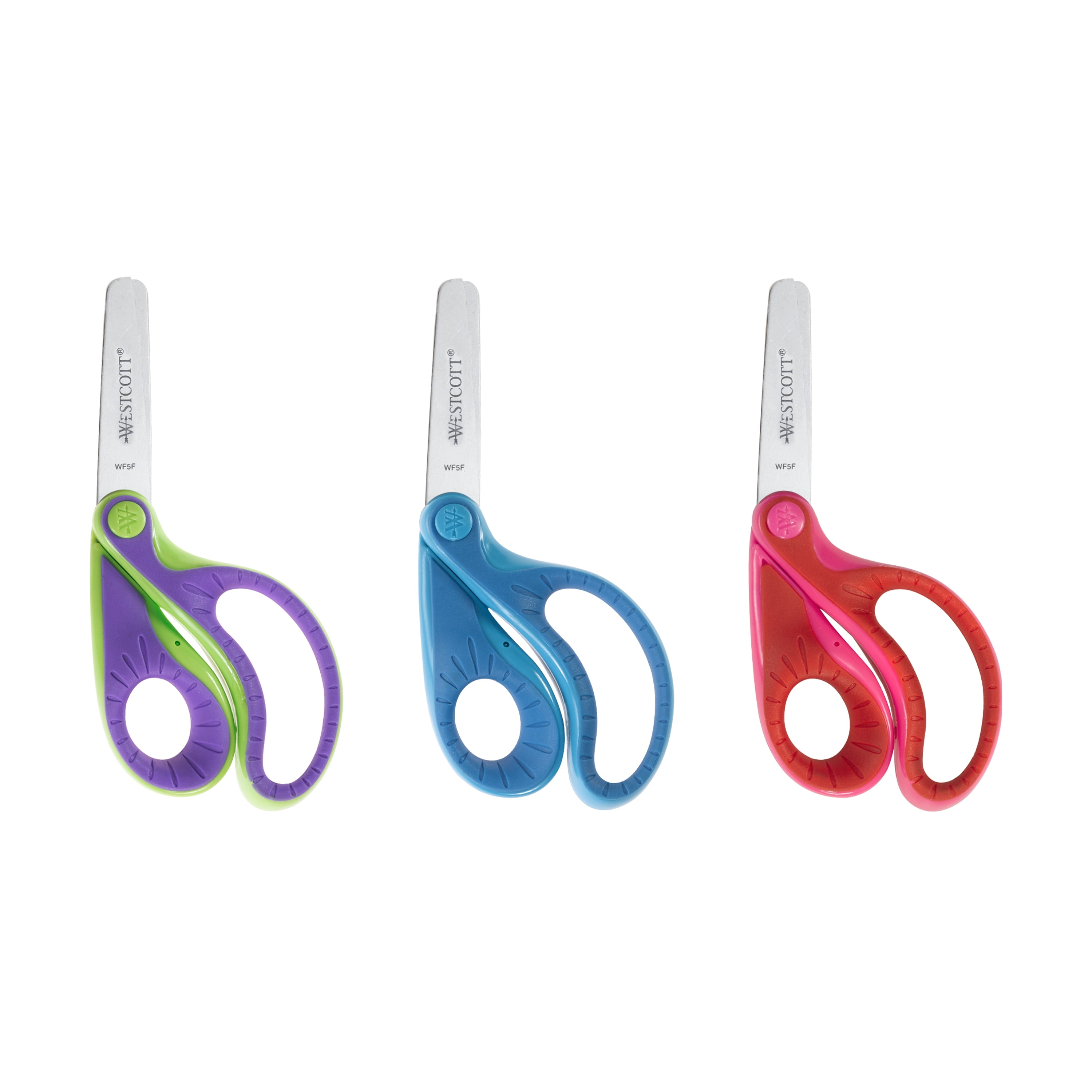 Westcott® School Left-Handed Kids Scissors, Assorted Colors, 5 Pointed,  Pack of 6