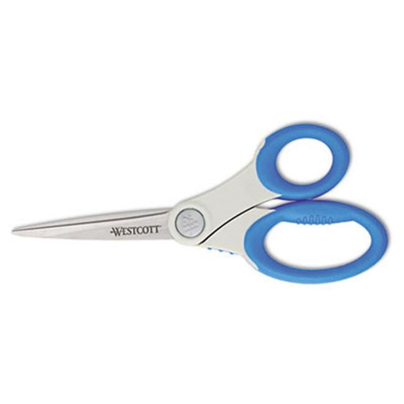 Westcott  Eversharp Scissors Protected by Anti Bacteria- Blue - 8 in. Length- 3-1/2 in. Cut