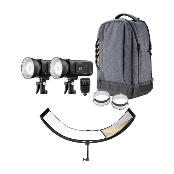 Westcott FJ400 II Strobe 2-Light Backpack Kit with FJ-X3 M Universal Wireless Trigger and Eyelighter Bundle (30 Items)