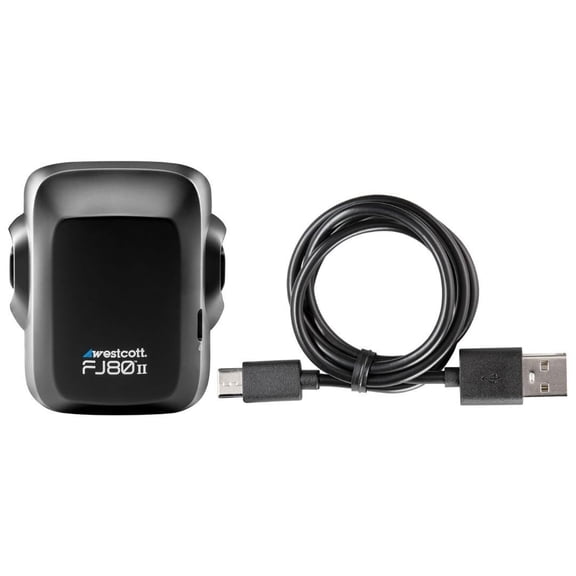 Westcott FJ80 II USB-C Backup Battery for FJ80 II Speedlights with Easy Charging, Compact Design, and 1500mAh Capacity (Black)
