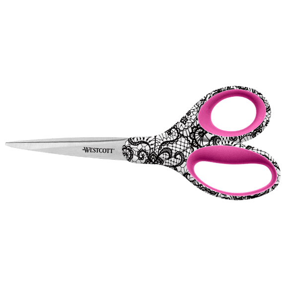 Westcott Fashion Pattern 8" Scissors - Left/Right - Stainless Steel