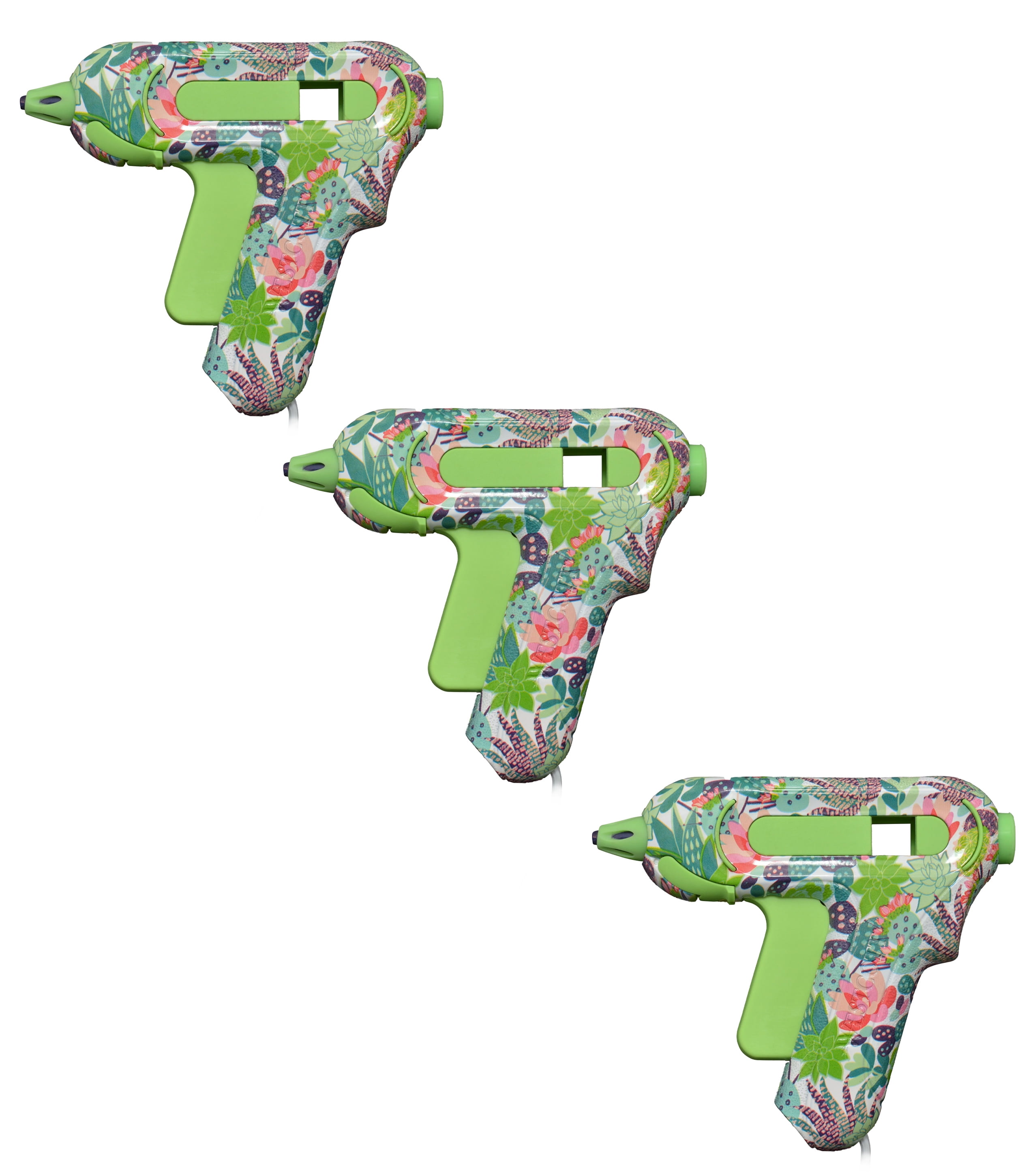 Westcott Hi-Temp Mini Glue Gun, for Craft, Succulent, Color Green, 3-Pack