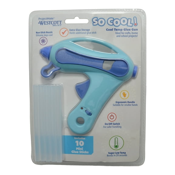 Westcott Kid's Cool-Temp Glue Gun-Blue/Yellow/Purple