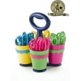 thumbnail image 1 of Westcott 5-Inch Kids Blunt Scissors with Caddy, Multicolor, 24-Pack, 1 of 12