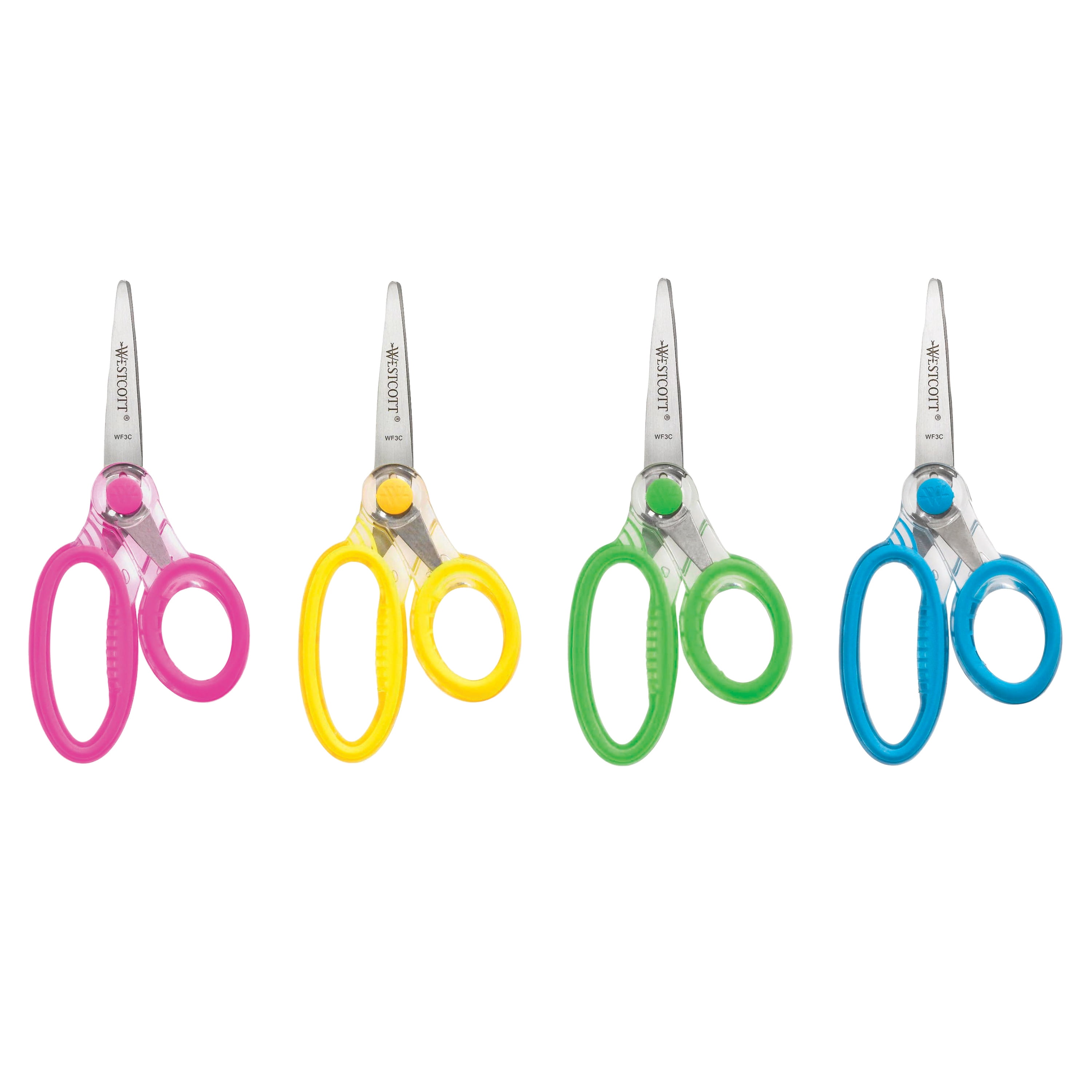 Westcott Soft Handle 5 Pointed Kids Value Scissors - 5 Overall Length -  Left/Right - Stainless Steel - Pointed Tip - Assorted - 1 Each - Thomas  Business Center Inc