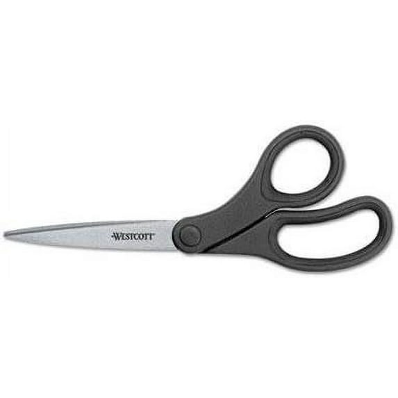 Westcott KleenEarth 8" Bent Basic Handle Scissors, Black